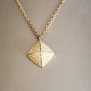 Swarovski Tactic Necklace‎ Pendant Rose Gold Clear Crystals Swan Signed